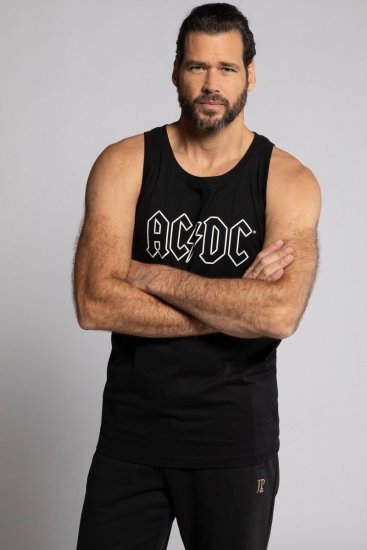 JP1880 AC/DC Graphic Comfort Fit Band Tank Top Black - Herren-T-shirts - Herren-T-Shirts in großen Größen