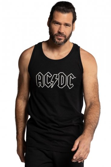 JP1880 AC/DC Graphic Comfort Fit Band Tank Top Black - Herren-T-shirts - Herren-T-Shirts in großen Größen