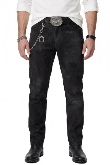 JP1880 Leather Pants Regular Fit Buffalo Nubuck Dark Brown - Herren-jeans & -hosen - Herren-Jeans & -Hosen in großen Größen