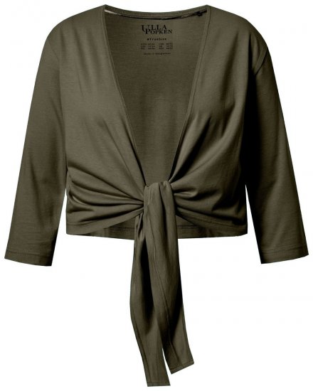Ulla Popken 794514 Jersey-Bolero zum Knoten Dunkelgrün - Boleros - 