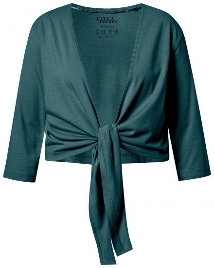 Ulla Popken 794514 Jersey-Bolero zum Knoten Petrol - Boleros - 