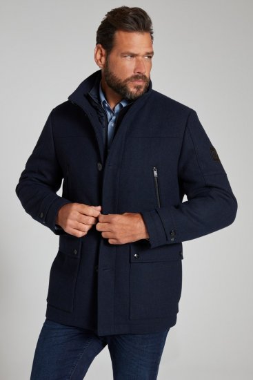 JP1880 Jacket Water-repellent Herringbone Insert Navy - Herren jacken - Herren Jacken in großen Größen