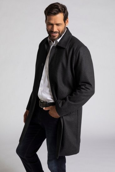 JP1880 Coat Wool Blend Water Repellent Dark Grey - Herren jacken - Herren Jacken in großen Größen
