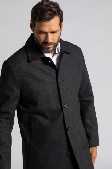 JP1880 Coat Wool Blend Water Repellent Dark Grey - Herren jacken - Herren Jacken in großen Größen