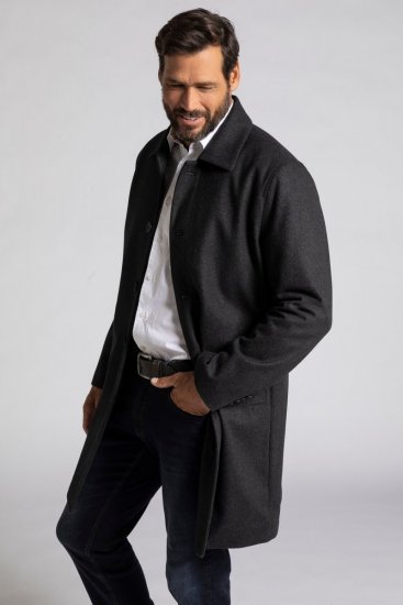JP1880 795116 Wasserabweisender Mantel aus Wollmix Anthrazit TALL - TALL jacken - TALL Jacken für große Herren