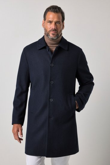 JP1880 795116 Wasserabweisend Wollmantel Marineblau - Herren jacken - Herren Jacken in großen Größen