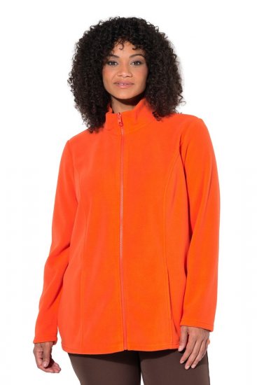 Ulla Popken 796970 Leichte Fleecejacke Orangerot - Fleecekleidung - 