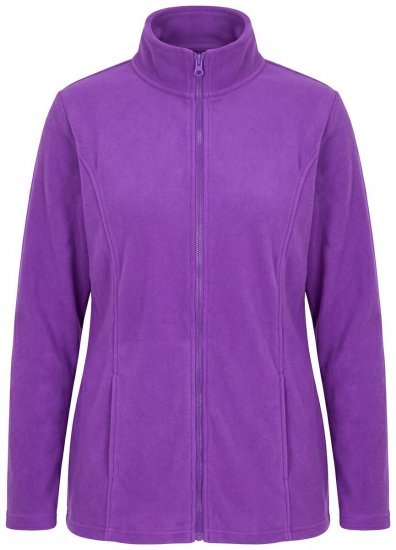 Ulla Popken 796970 Leichte Fleecejacke Dunkellila - Fleecekleidung - 