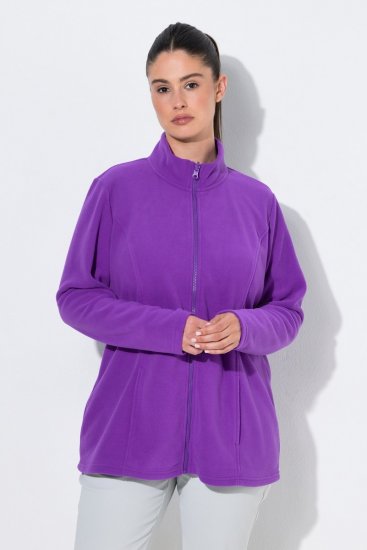Ulla Popken 796970 Leichte Fleecejacke Dunkellila - Fleecekleidung - 