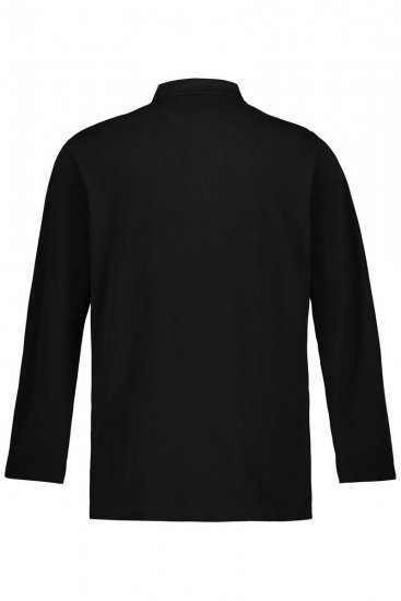 JP1880 799230 Langarm Poloshirt Schwarz - Polo-shirts für herren - Polo-Shirts für Herren in großen Größen