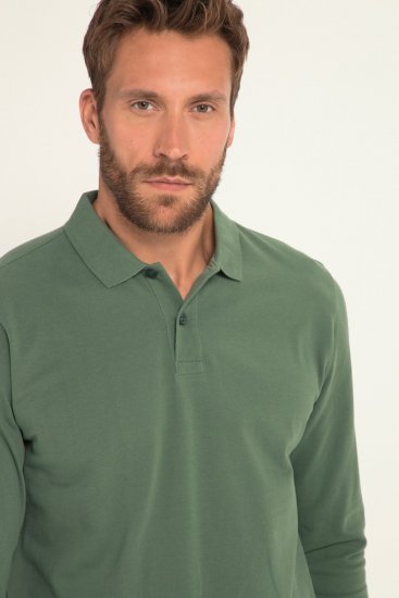 JP1880 Polo Shirt Long Sleeve Pique Cactus - Polo-shirts für herren - Polo-Shirts für Herren in großen Größen