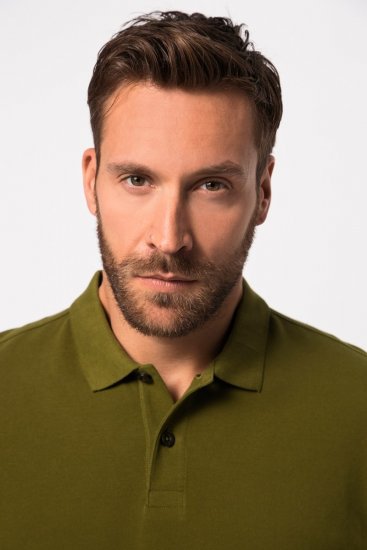 JP1880 Polo Shirt Basic Long Sleeve Pique Moss Green - Polo-shirts für herren - Polo-Shirts für Herren in großen Größen