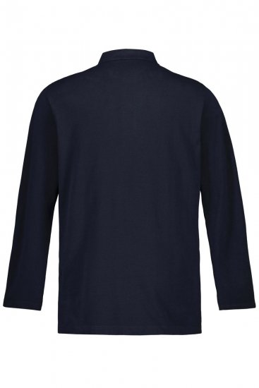 JP1880 799230 Langarm Poloshirt Dunkelblau - Polo-shirts für herren - Polo-Shirts für Herren in großen Größen