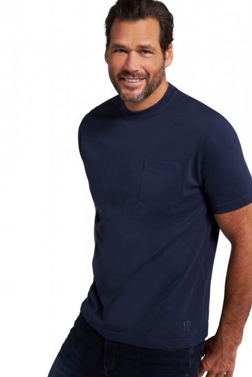 JP1880 799997 T-Shirt mit Brusttasche Nachtblau - Herren-T-shirts - Herren-T-Shirts in großen Größen
