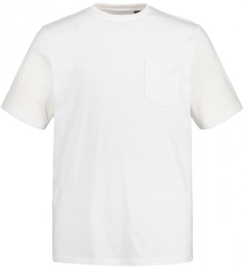 JP1880 799997 T-Shirt mit Brusttasche Weiß - Herren-T-shirts - Herren-T-Shirts in großen Größen