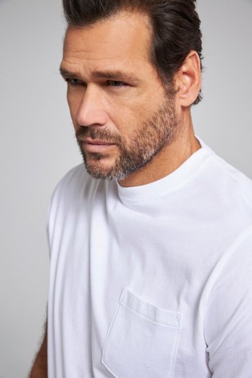 JP1880 799997 T-Shirt mit Brusttasche Weiß - Herren-T-shirts - Herren-T-Shirts in großen Größen
