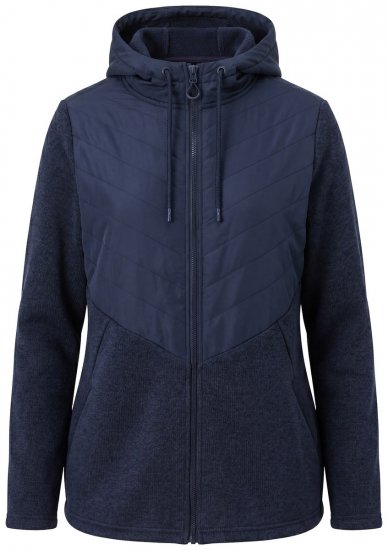 Ulla Popken 800400 Jacke mit Fleecefutter Dunkelblau - Fleecekleidung - 