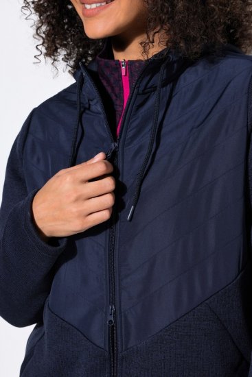 Ulla Popken 800400 Jacke mit Fleecefutter Dunkelblau - Fleecekleidung - 