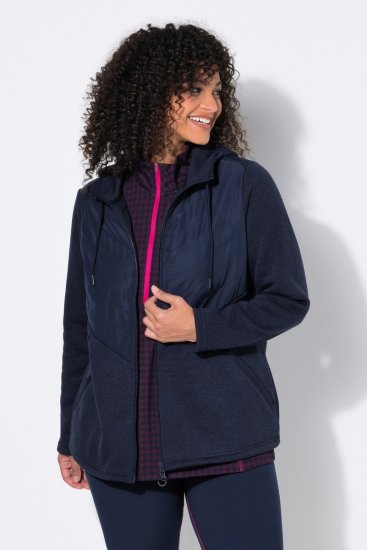 Ulla Popken 800400 Jacke mit Fleecefutter Dunkelblau - Fleecekleidung - 