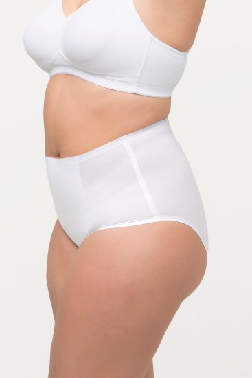 Ulla Popken 800498 Shaping-Slip mit hoher Taille Weiß - Shapewear - 