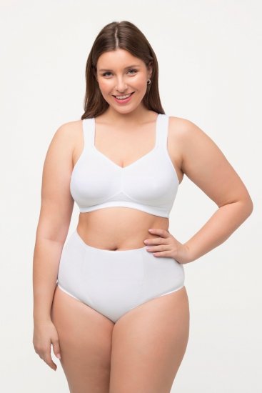 Ulla Popken 800498 Shaping-Slip mit hoher Taille Weiß - Shapewear - 
