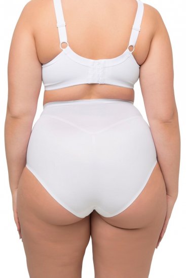 Ulla Popken 800498 Shaping-Slip mit hoher Taille Weiß - Shapewear - 