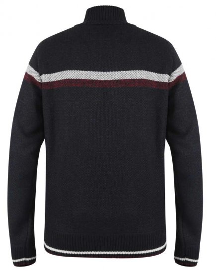 D555 Dennington Navy Jumper With Bonded Fleece Lining And Pocket - Herren-sweater und -hoodies - Herren-Sweater und -Hoodies in großen Größen