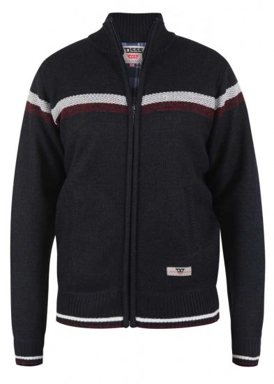 D555 Dennington Navy Jumper With Bonded Fleece Lining And Pocket - Herren-sweater und -hoodies - Herren-Sweater und -Hoodies in großen Größen