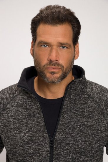 JAY-PI Knitted Fleece Jacket Gray - Herren jacken - Herren Jacken in großen Größen