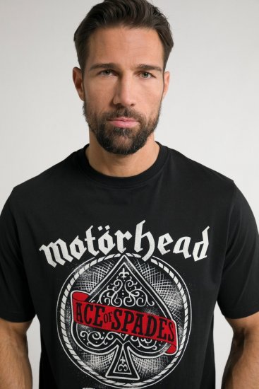 JP1880 Motörhead ACE Graphic Comfort Fit Band T-Shirt Black - Herren-T-shirts - Herren-T-Shirts in großen Größen