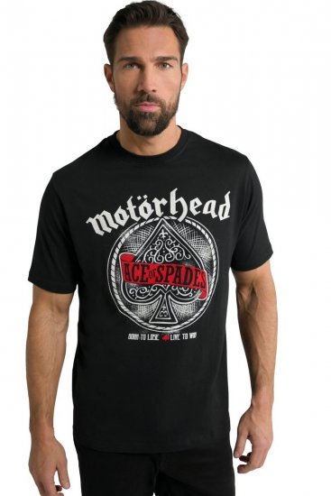 JP1880 Motörhead ACE Graphic Comfort Fit Band T-Shirt Black - Herren-T-shirts - Herren-T-Shirts in großen Größen