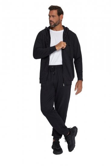 JP1880 802934 Jogginganzug mit Kapuzenjacke und Hose Schwarz - Trainingsanzüge - Trainingsanzüge/Jogginganzüge herren große größen