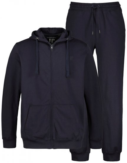 JP1880 802934 Jogginganzug mit Kapuzenjacke und Hose Dunkelblau - Trainingsanzüge - Trainingsanzüge/Jogginganzüge herren große größen