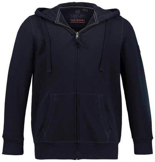 Jay-Pi 804164 Kapuzen-Sweatjacke Dunkelblau - Herren-sweater und -hoodies - Herren-Sweater und -Hoodies in großen Größen