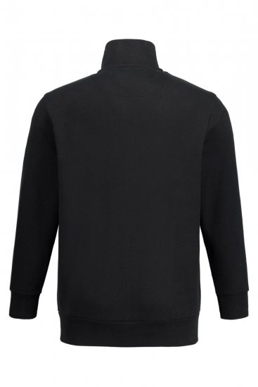 Jay-Pi 804180 Sweatjacke mit Stehkragen Schwarz - Herren-sweater und -hoodies - Herren-Sweater und -Hoodies in großen Größen