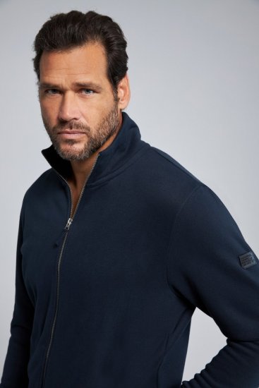 Jay-Pi 804180 Sweatjacke mit Stehkragen Dunkelblau - Herren-sweater und -hoodies - Herren-Sweater und -Hoodies in großen Größen
