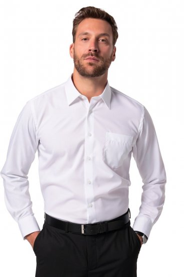 JP1880 804890 Bügelfreies Business-Hemd Langarm Weiß TALL - TALL hemden - TALL Hemden mit Extralänge