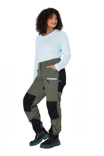 Ulla Popken 807803 HYPRAR Wanderhose mit Reflektoren Oliv - Outdoor - 