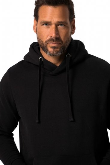 JAY-PI Hoodie with Soft Brushed Interior Black - Herren-sweater und -hoodies - Herren-Sweater und -Hoodies in großen Größen