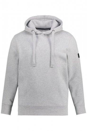 JAY-PI Hoodie with Soft Brushed Interior Grey - Herren-sweater und -hoodies - Herren-Sweater und -Hoodies in großen Größen