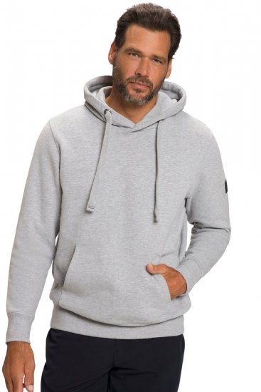 JAY-PI Hoodie with Soft Brushed Interior Grey - Herren-sweater und -hoodies - Herren-Sweater und -Hoodies in großen Größen