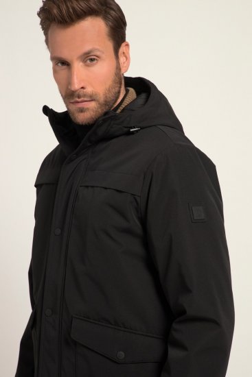JP1880 Parka Warm Sleeves with Windcuffs Black - Herren jacken - Herren Jacken in großen Größen