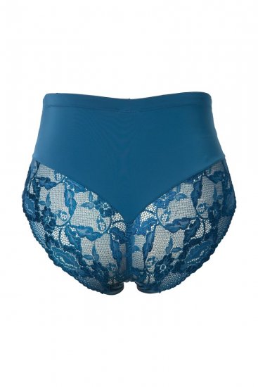 Ulla Popken 809385 Shaping-Slip mit Spitze Petrol - Shapewear - 
