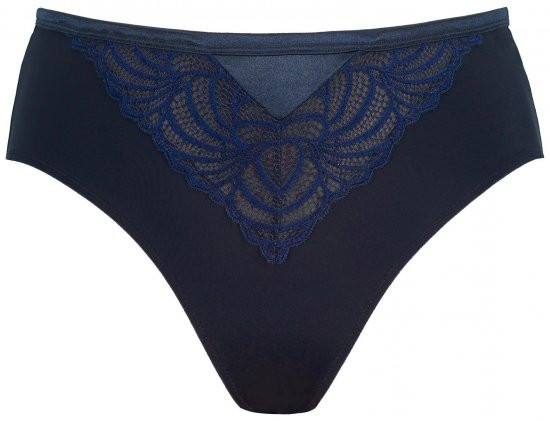 Ulla Popken 811602 Slips mit Spitze Dunkelblau - Slips - 