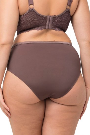 Ulla Popken 811602 Slips mit Spitze Braun - Slips - 