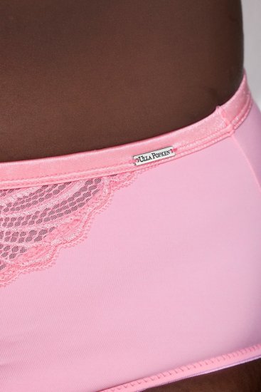 Ulla Popken 811602 Slips mit Spitze Rosa - Slips - 