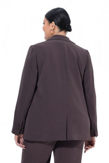 Ulla Popken 811944 Klassischer Blazer Mahagonibraun - Blazer - Blazer in großen Größen für Damen