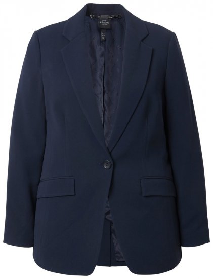 Ulla Popken 811944 Klassischer Blazer Dunkelblau - Blazer - Blazer in großen Größen für Damen