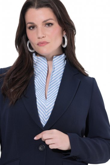 Ulla Popken 811944 Klassischer Blazer Dunkelblau - Blazer - Blazer in großen Größen für Damen