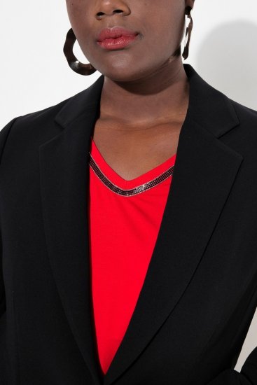 Ulla Popken 811944 Klassischer Blazer Schwarz - Blazer - Blazer in großen Größen für Damen